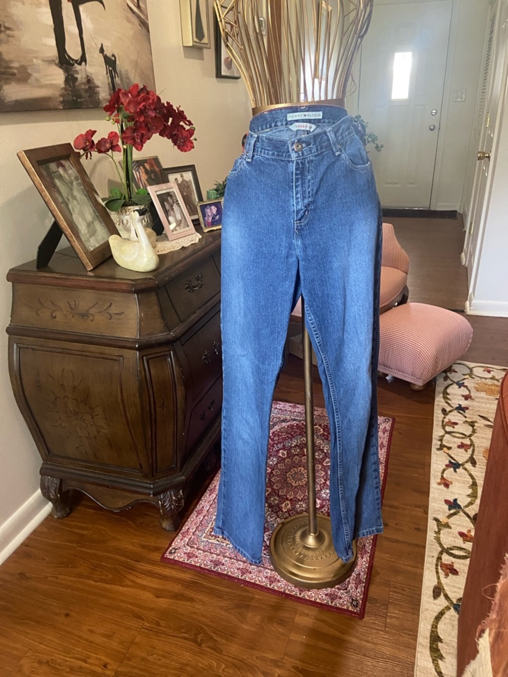 Tommy Hilfiger High-Rise Blue Straight-Leg Jeans